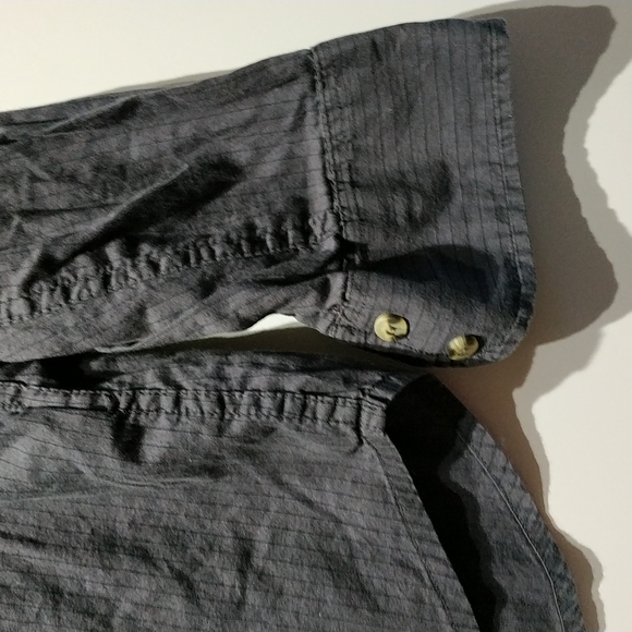 hurley women's Grey stripper button down shirt 100% cotton size S - Picture 6 of 8